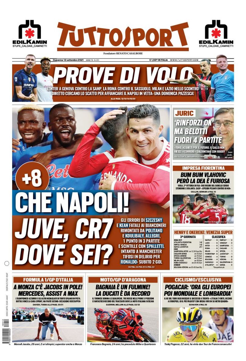 Rassegna stampa Juve: prime pagine quotidiani sportivi - 12 settembre 2021 45 E D2ua5XIAccStl 1