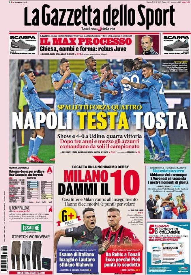 Rassegna stampa Juve: prime pagine quotidiani sportivi - 21 settembre 2021 45 IMG 20210921 WA0001