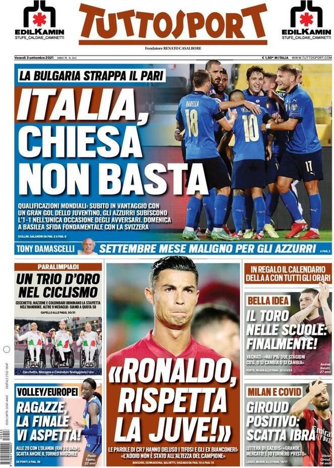 Rassegna stampa Juve: prime pagine quotidiani sportivi - 3 settembre 2021 45 WhatsApp Image 2021 09 03 at 07.35.58