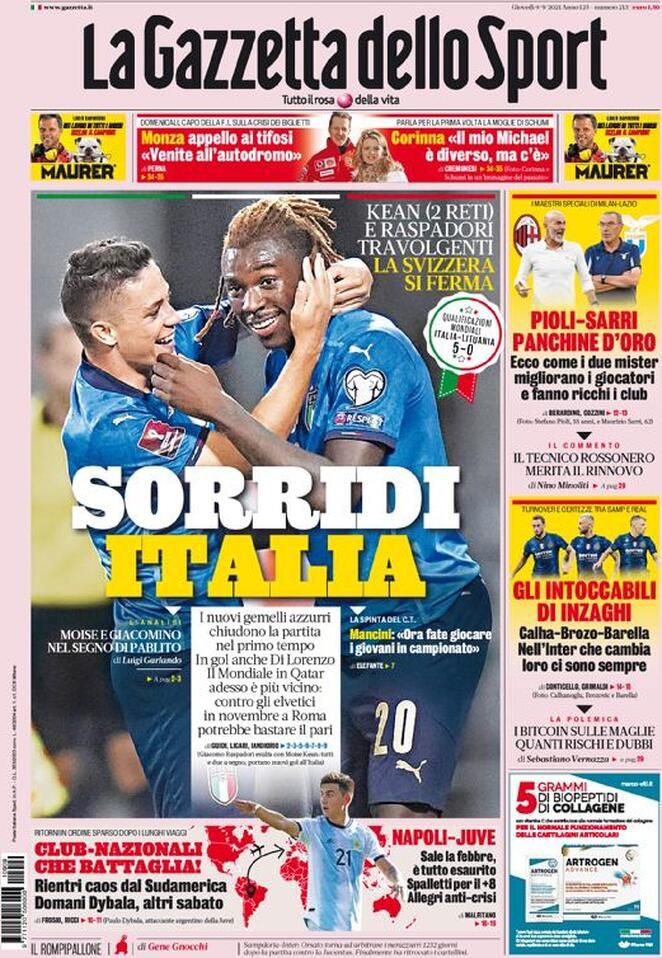 Rassegna stampa Juve: prime pagine quotidiani sportivi - 9 settembre 2021 9 WhatsApp Image 2021 09 09 at 07.26.02 1