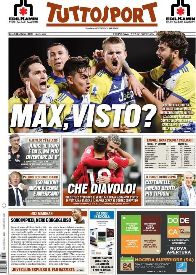 Rassegna stampa Juve: prime pagine quotidiani sportivi - 23 settembre 2021 44 WhatsApp Image 2021 09 23 at 07.26.21 2