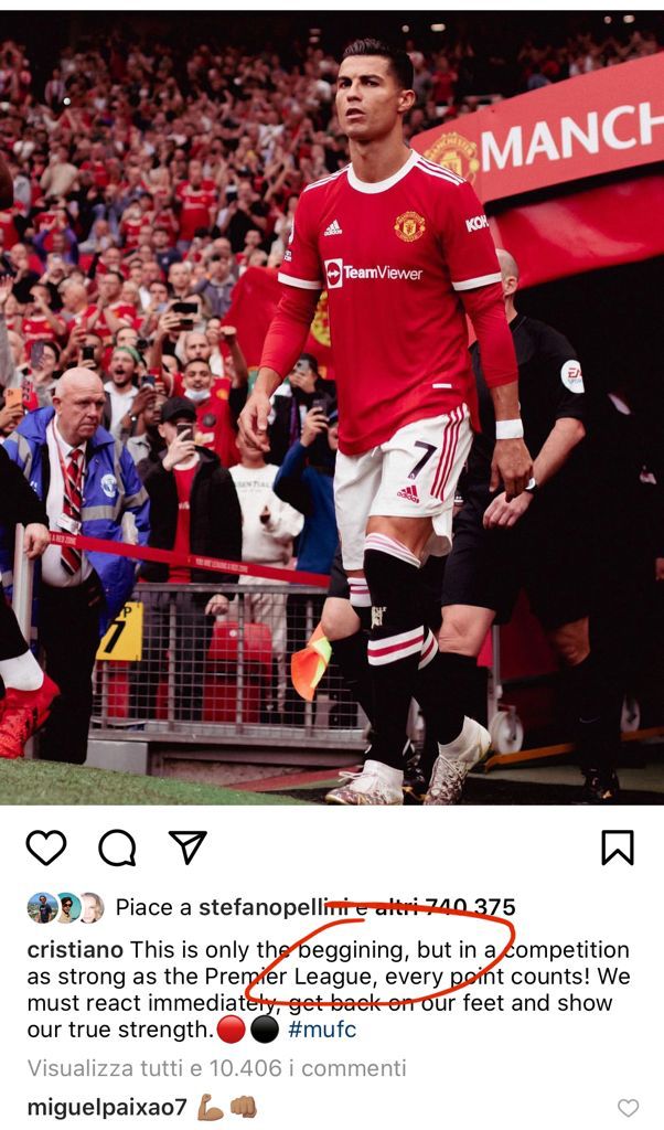 Cristiano Ronaldo, da "Grazzie" a "beggining": altra gaffe social 39 WhatsApp Image 2021 09 25 at 18.40.54