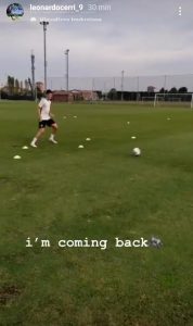 Juve Primavera, Cerri al lavoro dopo l'infortunio: «Sto tornando» 39 WhatsApp Image 2021 09 28 at 12.56.09