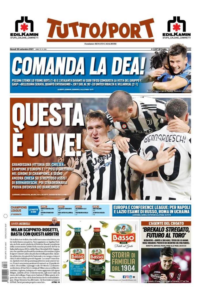 Rassegna stampa Juve: prime pagine quotidiani sportivi - 30 settembre 2021 44 WhatsApp Image 2021 09 30 at 07.06.24