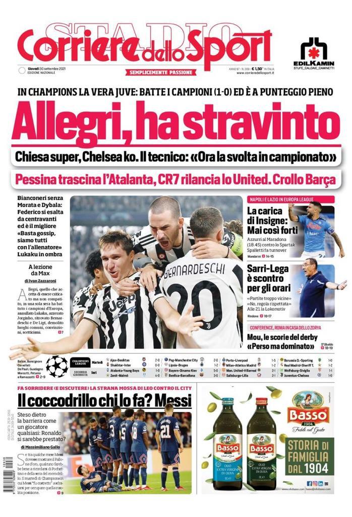 Rassegna stampa Juve: prime pagine quotidiani sportivi - 30 settembre 2021 45 WhatsApp Image 2021 09 30 at 07.06.31