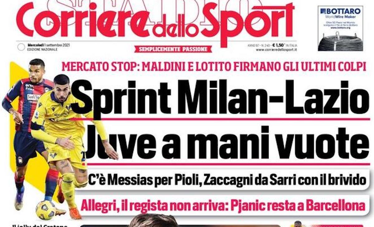 Rassegna stampa Juve: prime pagine quotidiani sportivi - 1 settembre 2021 42 corriere dello sport