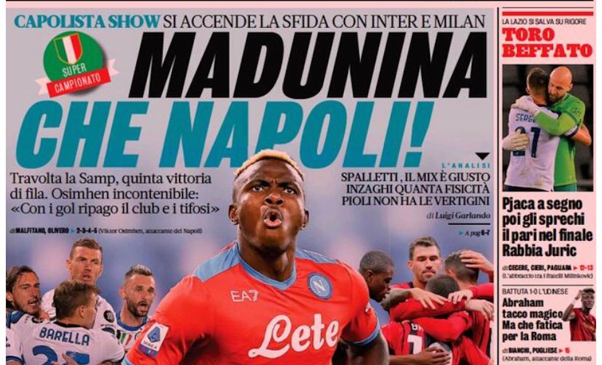 Rassegna stampa Juve: prime pagine quotidiani sportivi - 24 settembre 2021 42 la gazzetta dello sport 1