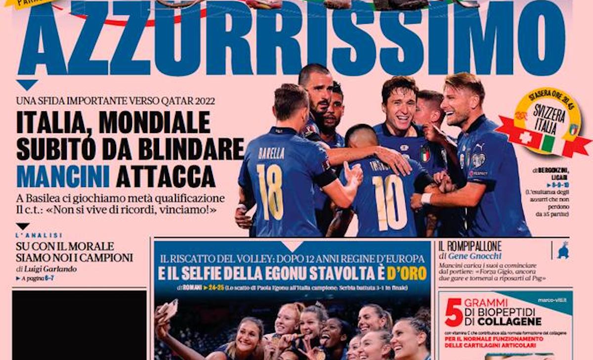 Rassegna stampa Juve: prime pagine quotidiani sportivi - 5 settembre 2021 42 la gazzetta dello sport