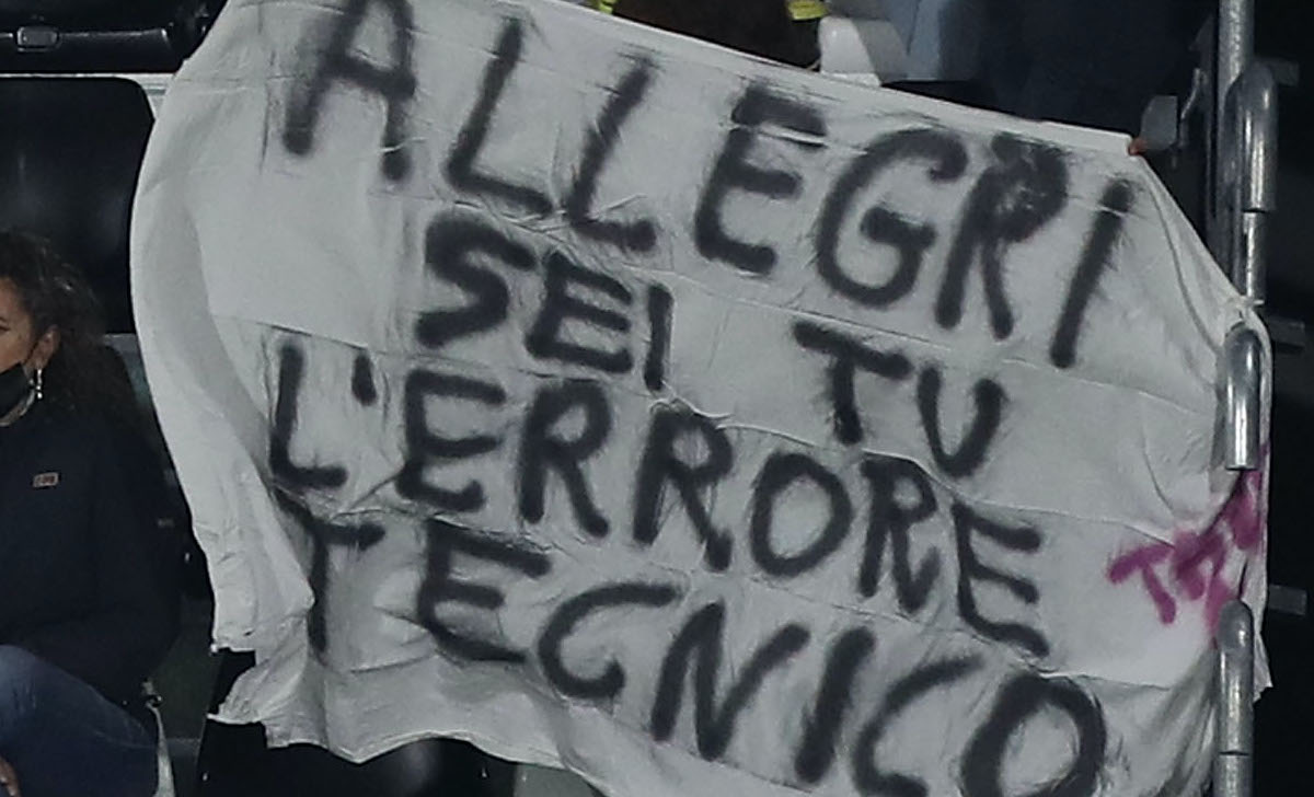 Spezia Juve: le tre cose che non hai notato 36 striscione allegri