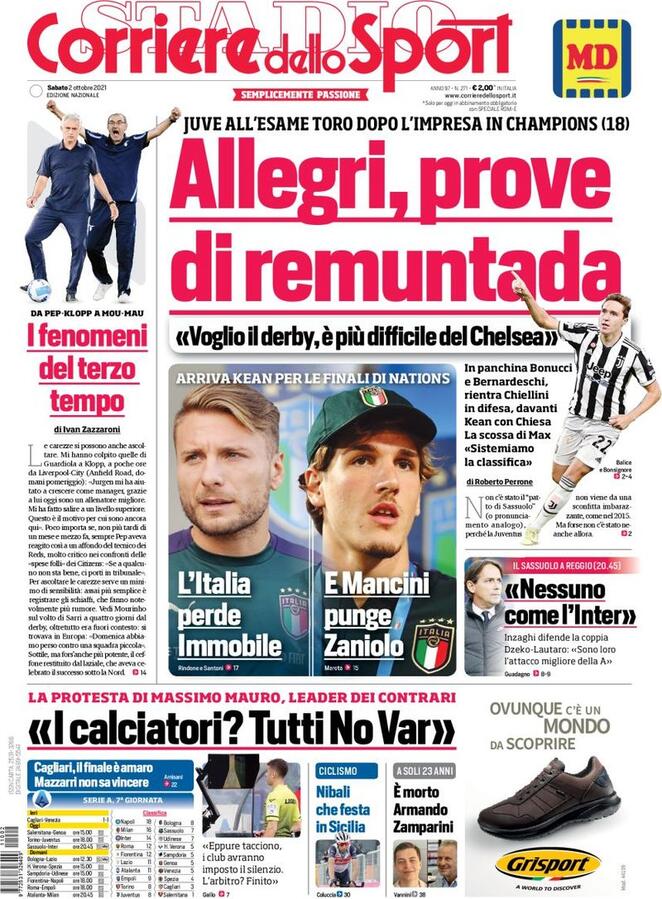 Rassegna stampa Juve: prime pagine quotidiani sportivi - 2 ottobre 2021 45 IMG 20211002 WA0009
