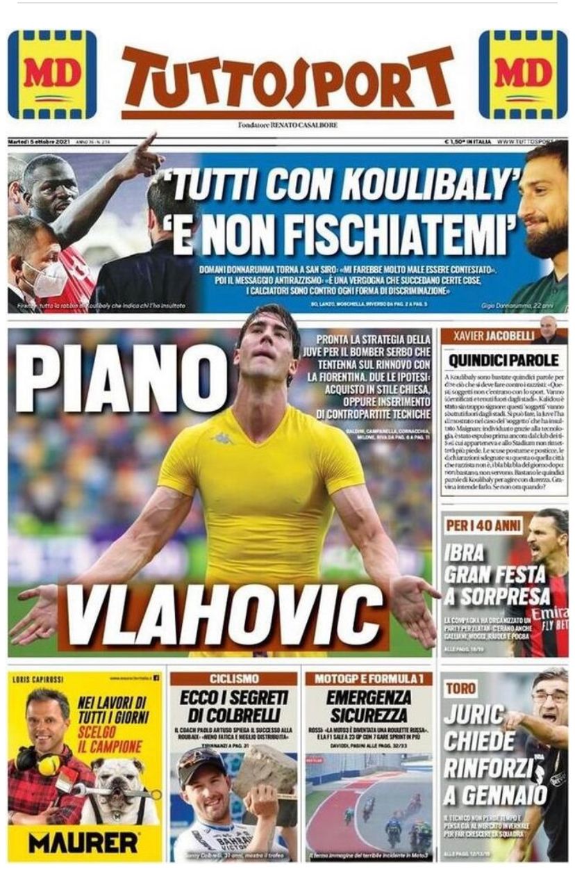 Rassegna stampa Juve: prime pagine quotidiani sportivi - 5 ottobre 2021 43 IMG 20211005 WA0005