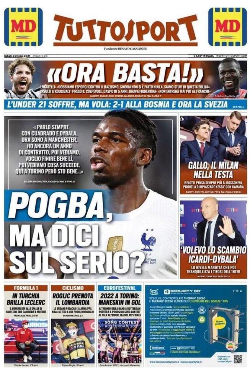 Rassegna stampa Juve: prime pagine quotidiani sportivi - 9 ottobre 2021 43 IMG 20211009 WA0003 1