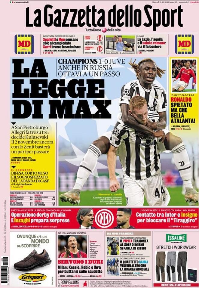 Rassegna stampa Juve: prime pagine quotidiani sportivi - 21 ottobre 2021 44 WhatsApp Image 2021 10 21 at 07.28.59 2