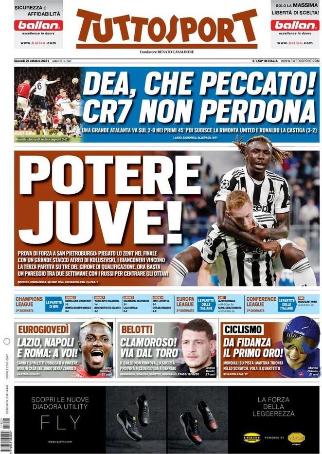 Rassegna stampa Juve: prime pagine quotidiani sportivi - 21 ottobre 2021 43 WhatsApp Image 2021 10 21 at 07.28.59