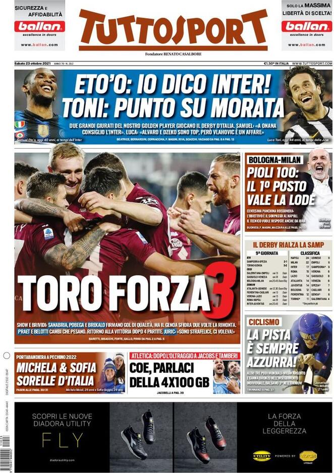 Rassegna stampa Juve: prime pagine quotidiani sportivi - 23 ottobre 2021 45 WhatsApp Image 2021 10 23 at 07.42.42