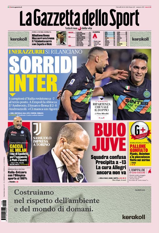 Rassegna stampa Juve: prime pagine quotidiani sportivi - 28 ottobre 2021 43 WhatsApp Image 2021 10 28 at 07.51.51
