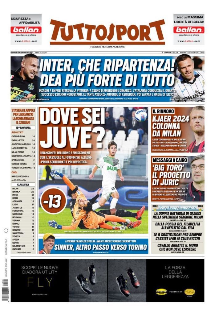 Rassegna stampa Juve: prime pagine quotidiani sportivi - 28 ottobre 2021 45 WhatsApp Image 2021 10 28 at 07.51.52 2