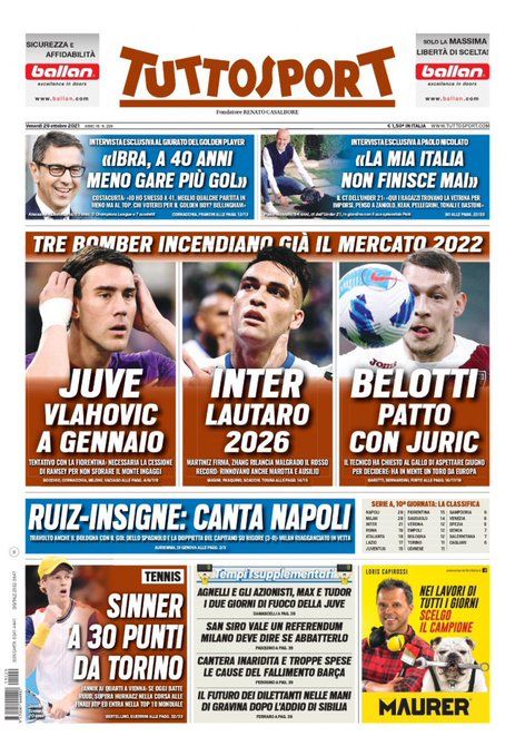 Rassegna stampa Juve: prime pagine quotidiani sportivi - 29 ottobre 2021 44 WhatsApp Image 2021 10 29 at 07.49.52 2