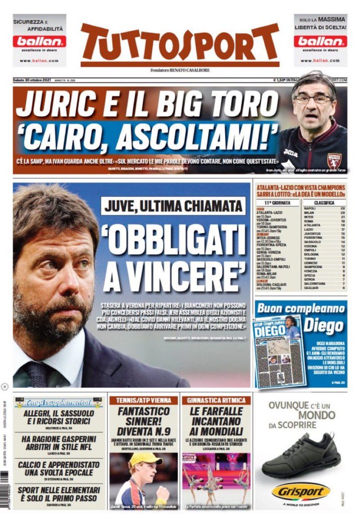 Rassegna stampa Juve: prime pagine quotidiani sportivi - 30 ottobre 2021 43 WhatsApp Image 2021 10 30 at 07.43.19 3