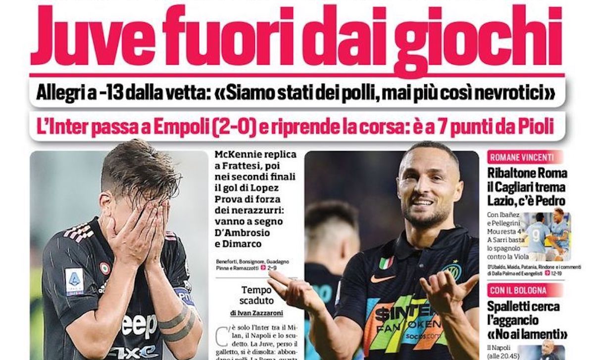 Rassegna stampa Juve: prime pagine quotidiani sportivi - 28 ottobre 2021 42 corriere dello sport 2