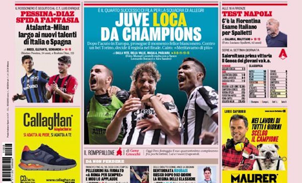Rassegna stampa Juve: prime pagine quotidiani sportivi - 3 ottobre 2021 42 la gazzetta dello sport
