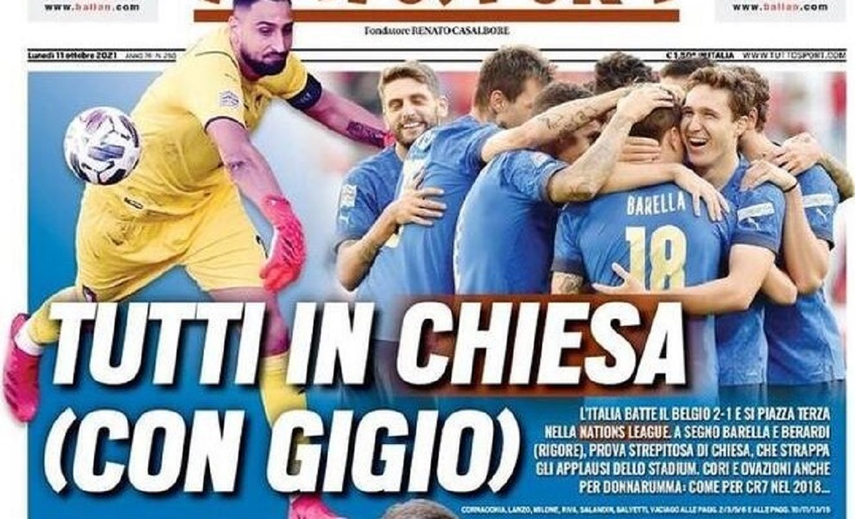 Rassegna stampa Juve: prime pagine quotidiani sportivi - 11 ottobre 2021 42 tuttosport 1