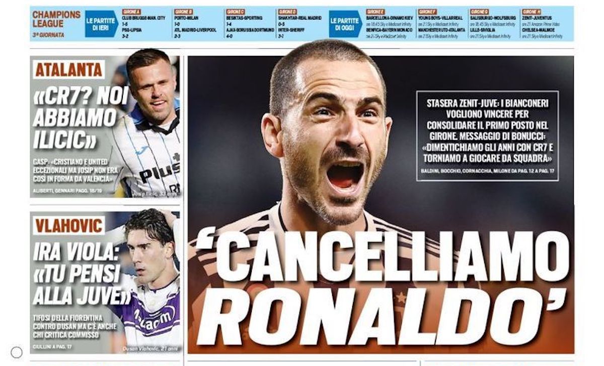 Rassegna stampa Juve: prime pagine quotidiani sportivi - 20 ottobre 2021 42 tuttosport 9