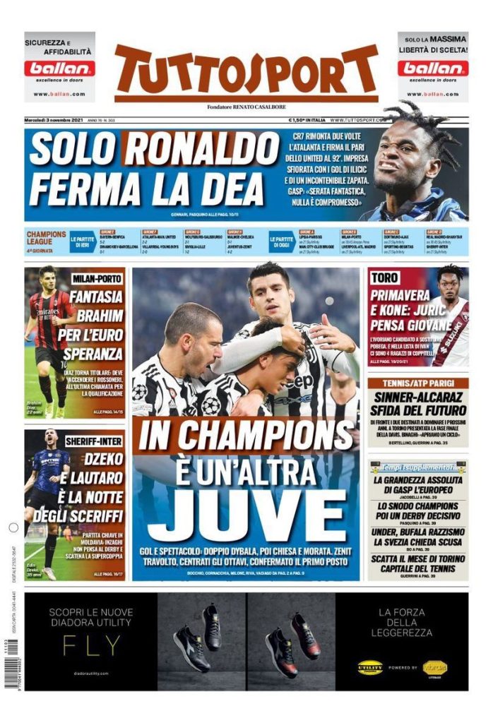 Rassegna stampa Juve: prime pagine quotidiani sportivi - 3 novembre 2021 45 WhatsApp Image 2021 11 03 at 07.48.43