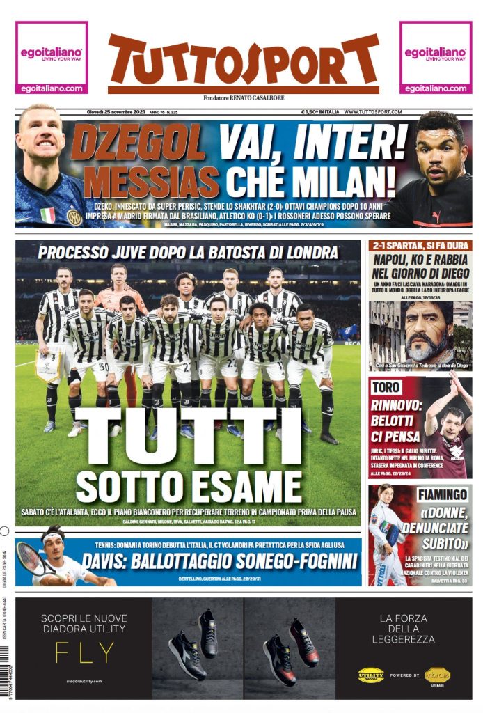 Rassegna stampa Juve: prime pagine quotidiani sportivi - 25 novembre 2021 45 WhatsApp Image 2021 11 25 at 07.53.37