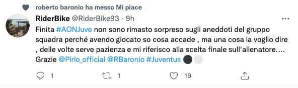 Baronio si toglie i sassolini Juve: «Se si sapesse veramente...» 39 WhatsApp Image 2021 11 27 at 11.49.49
