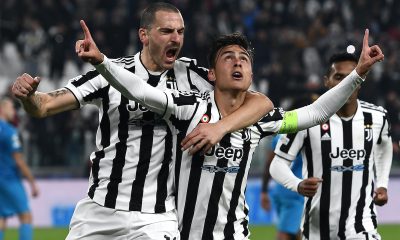 esultanza dybala bonucci juventus