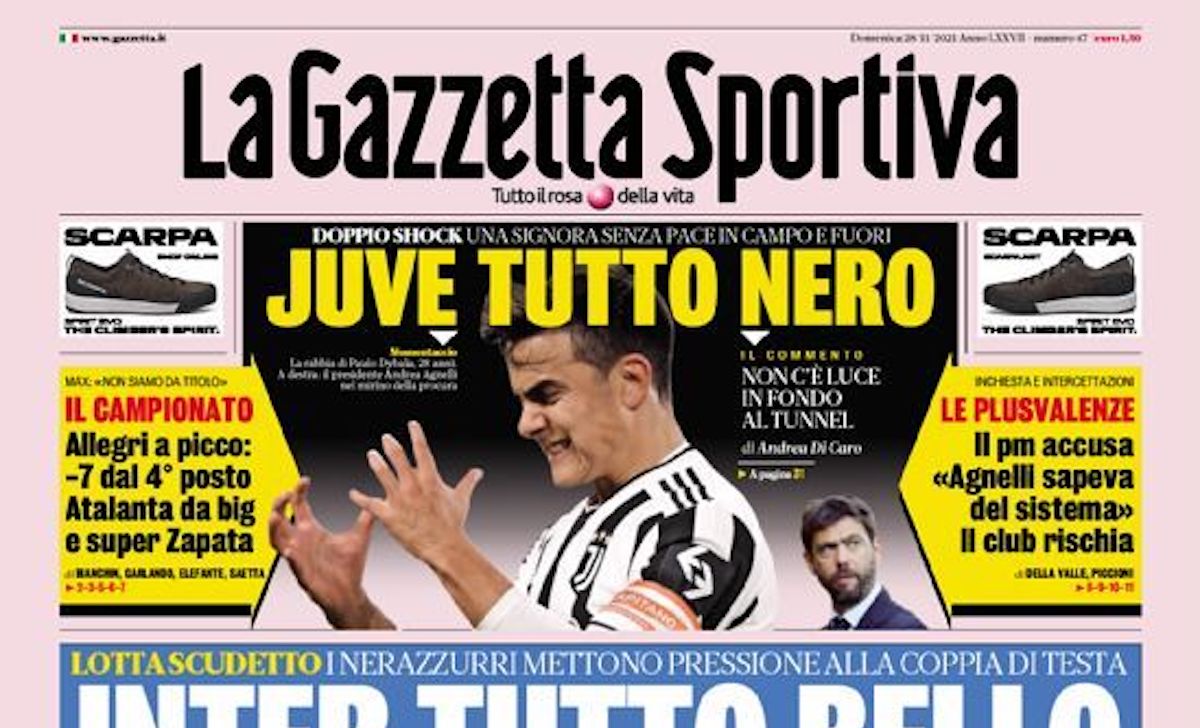 Le Prime Pagine Sportive Internazionali – 28 novembre