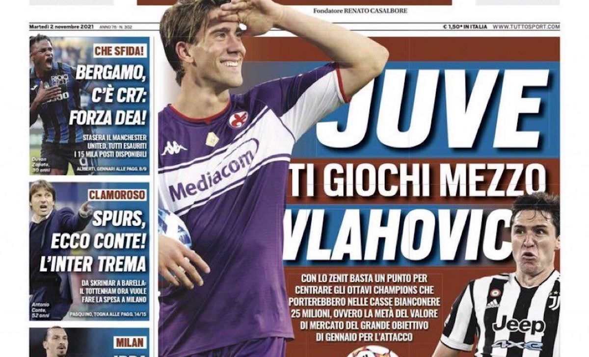Rassegna stampa Juve: prime pagine quotidiani sportivi - 2 novembre 2021 42 tuttosport 1