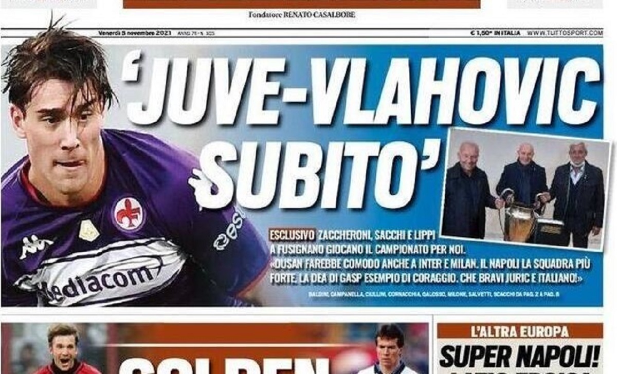 Rassegna stampa Juve: prime pagine quotidiani sportivi - 5 novembre 2021 42 tuttosport
