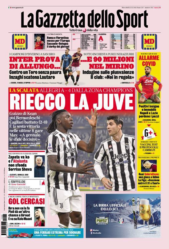 Rassegna stampa Juve: prime pagine quotidiani sportivi - 22 dicembre 2021 43 WhatsApp Image 2021 12 22 at 07.56.21