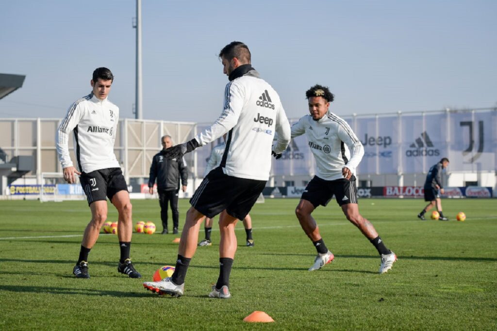 Allenamento juve continassa morata mckennie bentancur