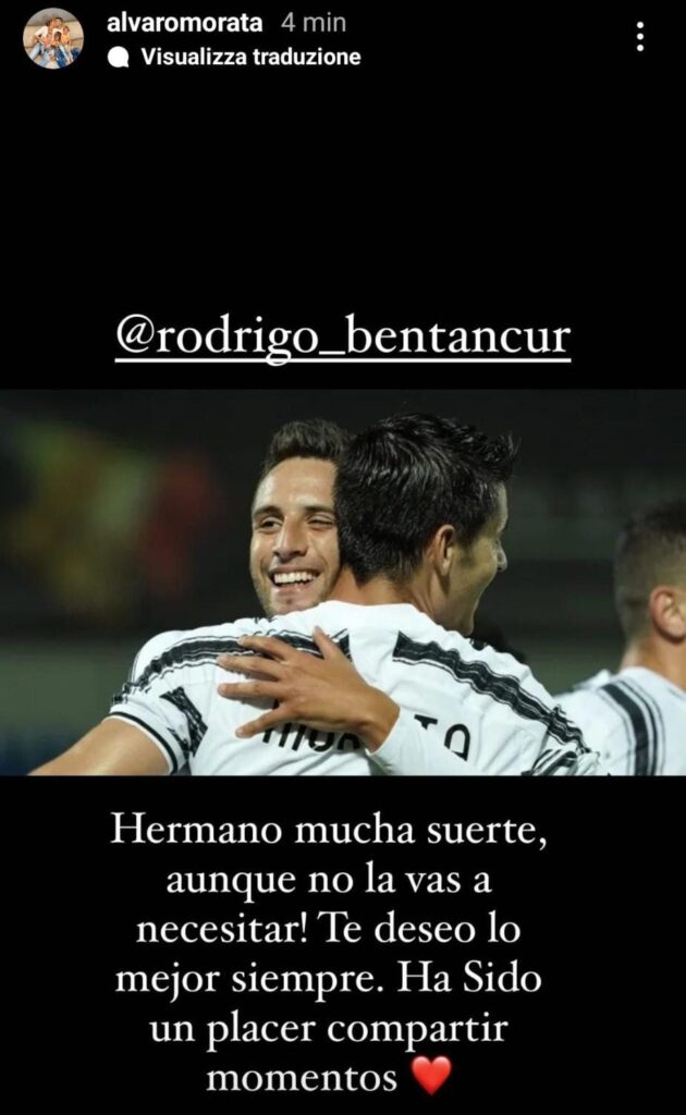 Morata saluta Bentancur: il messaggio dello spagnolo - FOTO 37 522ad97c 548f 47c6 9eab b3b5d25e7151