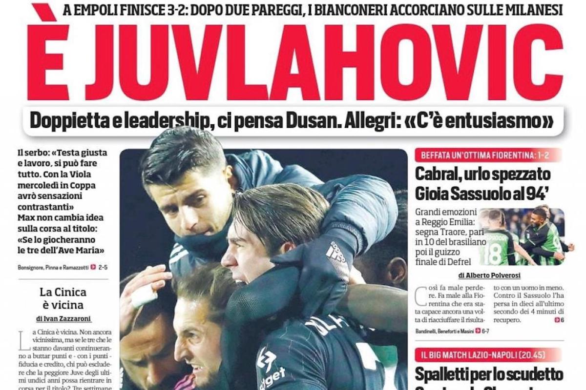 Rassegna stampa Juve: prime pagine quotidiani sportivi - 27 febbraio 2022 36 Corriere 2 1
