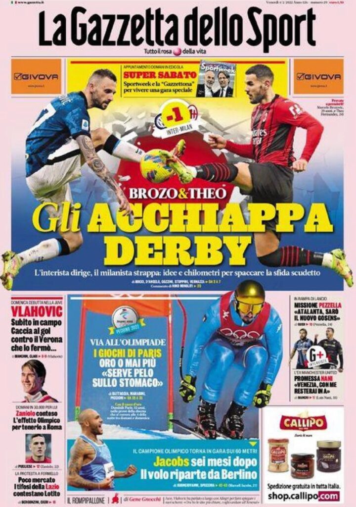 Rassegna stampa Juve: prime pagine quotidiani sportivi - 4 febbraio 2022 39 Gazzetta