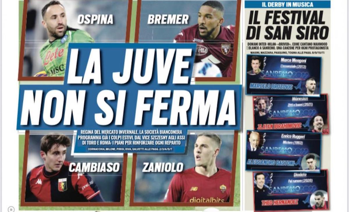 Rassegna stampa Juve: prime pagine quotidiani sportivi - 4 febbraio 2022 36 Tuttosport 1