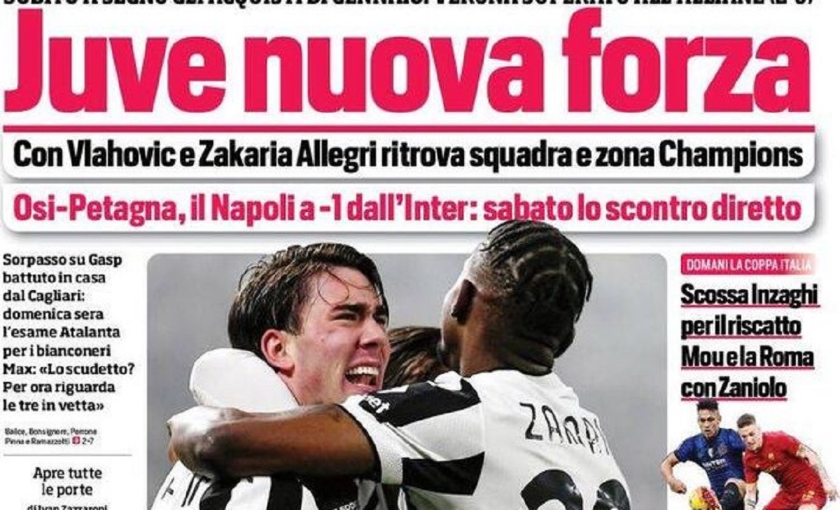 Rassegna stampa Juve: prime pagine quotidiani sportivi - 7 febbraio 2022 36 corriere 1