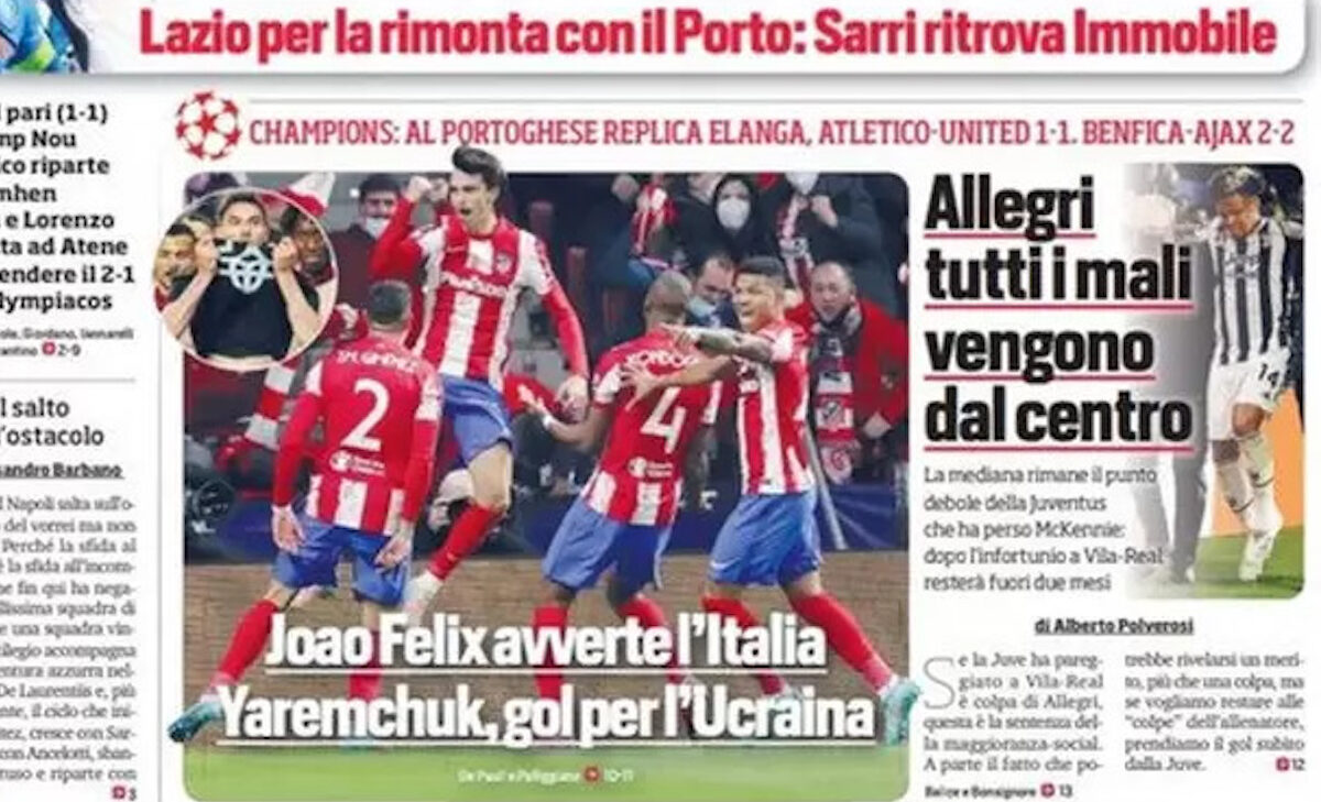 Rassegna stampa Juve: prime pagine quotidiani sportivi - 24 febbraio 2022 36 corriere dello sport 005351163 e1645660639819