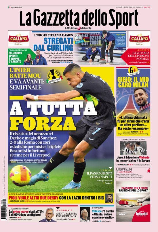 Rassegna stampa Juve: prime pagine quotidiani sportivi - 9 febbraio 2022 38 photo 2022 02 09 07 56 54
