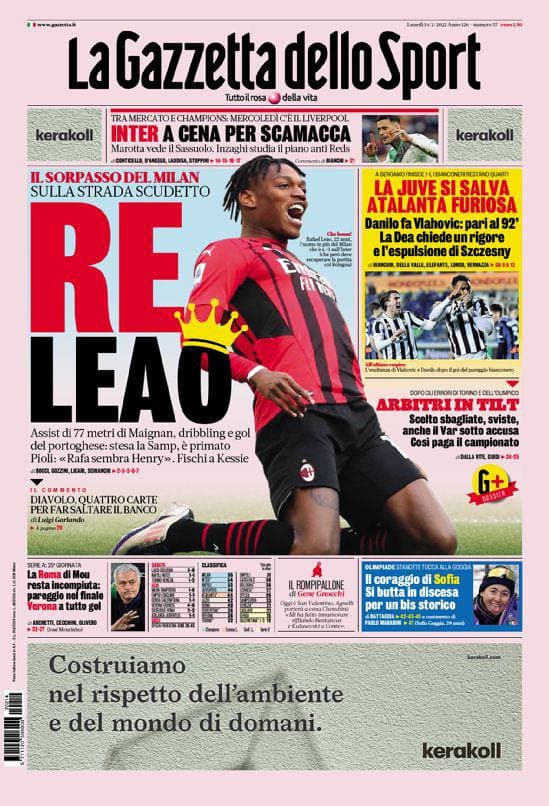 Rassegna stampa Juve: prime pagine quotidiani sportivi - 14 febbraio 2022 37 photo 2022 02 14 09 24 27