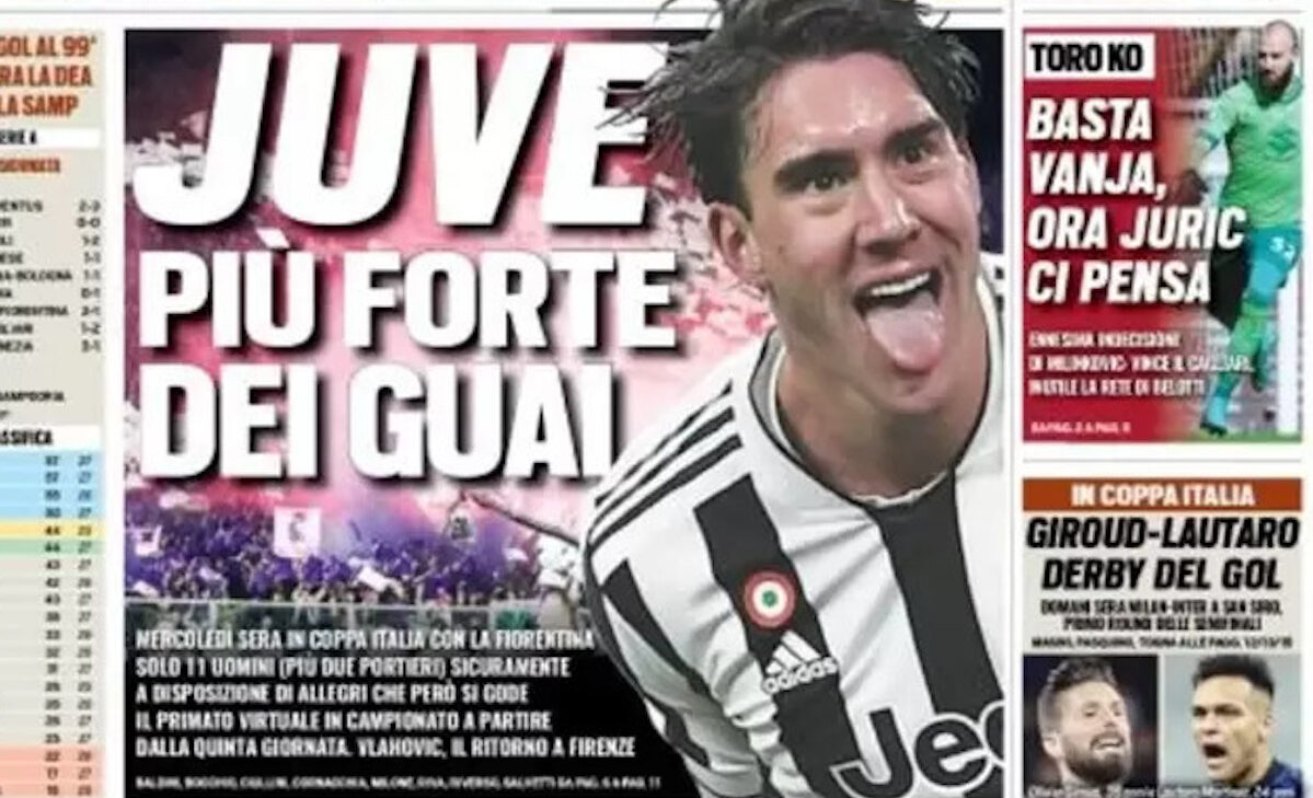 Rassegna stampa Juve: prime pagine quotidiani sportivi - 28 febbraio 2022 36 tuttosport 003950828 1 e1646005842794