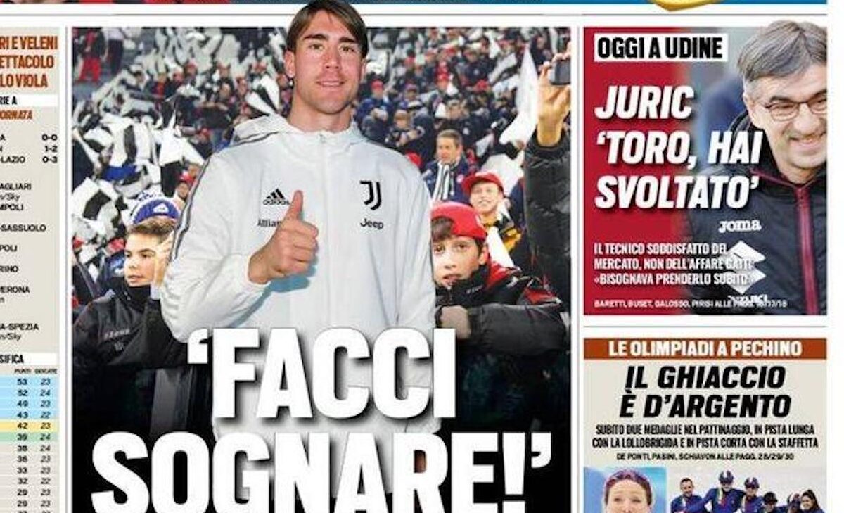 Rassegna stampa Juve: prime pagine quotidiani sportivi - 6 febbraio 2022 36 tuttosport 6 febbraio 2022jpg 1 e1644104341989