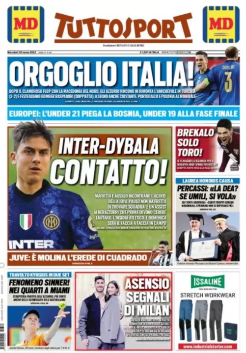 Rassegna stampa Juve: prime pagine quotidiani sportivi - 30 marzo 2022 36 Tuttosport 3