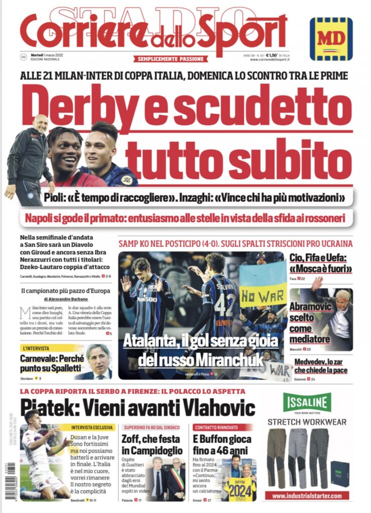 Rassegna stampa Juve: prime pagine quotidiani sportivi - 1 marzo 2022 37 c801d4df e44e 4b80 af7a 6bf2857e594f