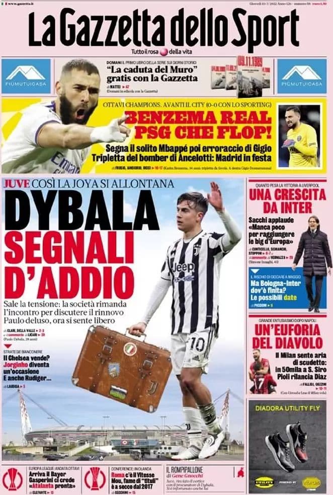 Rassegna stampa Juve: prime pagine quotidiani sportivi - 10 marzo 2022 38 photo 2022 03 10 07 49 00