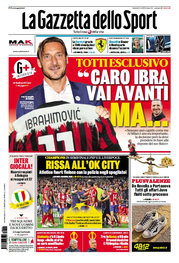 Rassegna stampa Juve: prime pagine quotidiani sportivi - 14 aprile 2022 39 A714AD0B 5985 49A7 86DD 42AC14C3A838